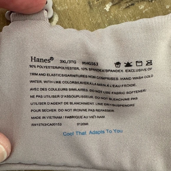 Hanes ComfortFlex Fit Dreamwire T-Shirt Convertible Straps Bra Size 3XL - Picture 7 of 10